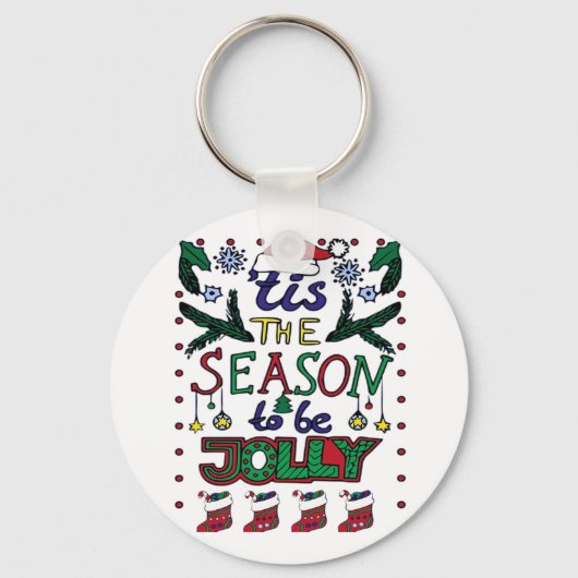 Porte-clés Noël C'Est La Saison (Recto)