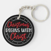 Porte-clés Noël commence avec le Christ-65772 (Dos)