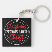 Porte-clés Noël commence avec le Christ-65772 (Dos)