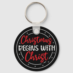 Porte-clés Noël commence avec le Christ-65772