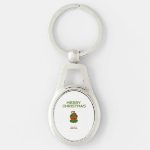 Porte-clés Noël Cupcake Oval Metal Porte - clé