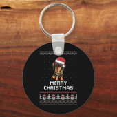 Porte-clés Noël Dachshund (Recto)