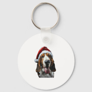 Porte-clés Noël de Basset Hound