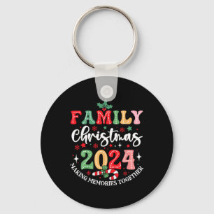 Porte-clés Noël de famille 2024 Rassembler les souvenirs Xma