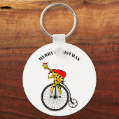 Porte-clés Noël de la Giraffe du Père Noël (Recto)