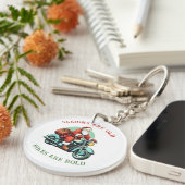 Porte-clés Noël de la moto Santas Joyride (Devant Droit)