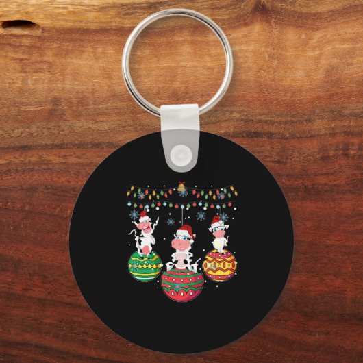 Porte-clés Noël de la vache bébé (Recto)