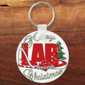 PORTE-CLÉS NOËL DE L'HÉMATOLOGIE DU LABORATOIRE (Recto)
