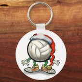Porte-clés Noël de volley-ball (Recto)