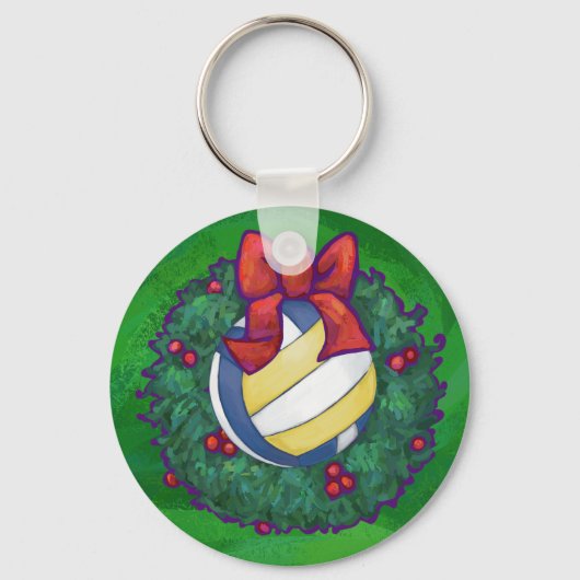Porte-clés Noël de volley-ball (Recto)