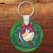 Porte-clés Noël de volley-ball (Recto)