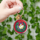 Porte-clés Noël de volley-ball (Main)