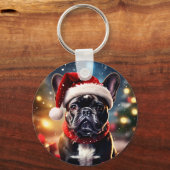 Porte-clés Noël des Bulldog français (Recto)