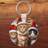 Porte-clés Noël des chatons mignons (Recto)