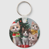 Porte-clés Noël des chatons mignons (Verso)