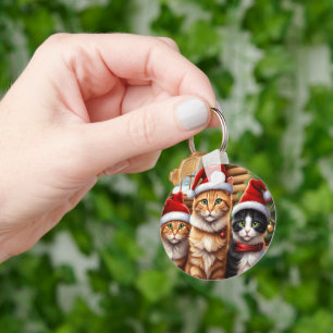 Porte-clés Noël des chatons mignons