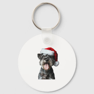 Porte-clés Noël des Schnauzer miniatures