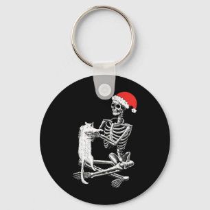 Porte-clés Noël du chat crâne