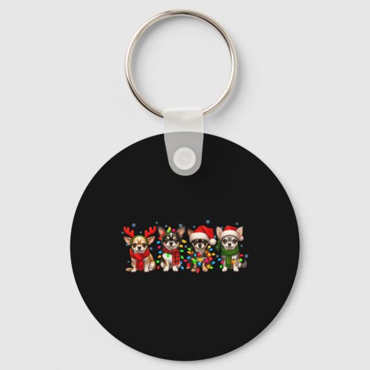 Porte-clés Noël du Chihuahua (Recto)