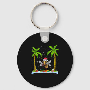 Porte-clés Noël du géant asiatique Santa Hat Palm Tree Beach