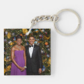 Porte-clés Noël du président Barack Obama et de Michelle (Dos)