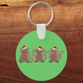 Porte-clés Noël du singe (Recto)