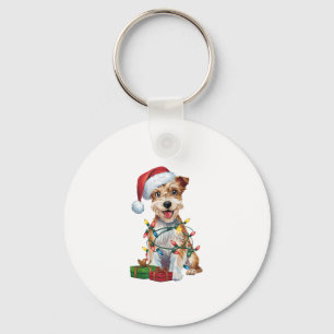 Porte-clés Noël Éclairage Père Noël Silky Terrier Chien Noël