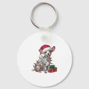 Porte-clés Noël Éclairage Santa Chapeau Mexicain Chiens sans
