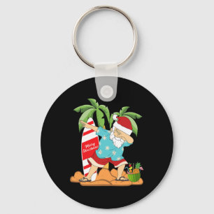 Porte-clés Noël en juillet Dabbing Santa Été Pastèque