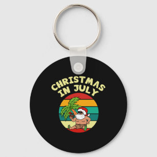 Porte-clés Noël en juillet drôle vintage boisson party San
