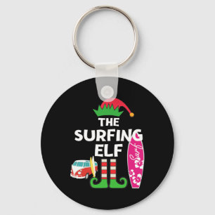Porte-clés Noël en Juillet Elfe de Surf Vacances d'été Plage