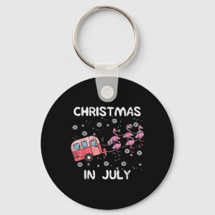 Porte-clés Noël En Juillet Flamant rose Trailer Été Noël Cam