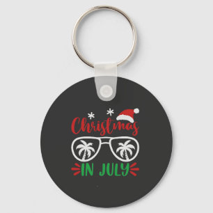 Porte-clés Noël en Juillet Funny Noël Père Noël Vacances été