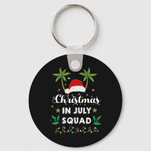Porte-clés Noël En Juillet Squad Drôle D'été Xmas Santa Chape