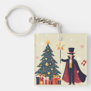Porte-clés Noël et le magicien