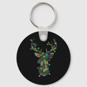 Porte-clés Noël Fêtes Camo Chasse Rennes de rennes Noël