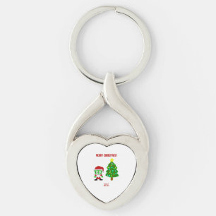Porte-clés Noël FrankenCheese Twisted Heart Keychain