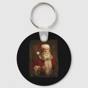 Porte-clés Noël Funky Trump Santa Claus Retro Vintage