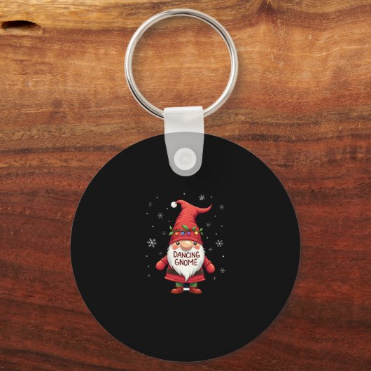 Porte-clés Noël Gnome Danser Gnome Famille Noël (1) (Recto)