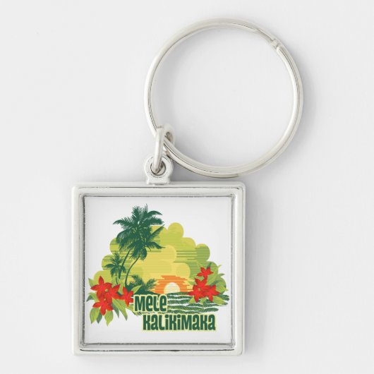 Porte-clés Noël hawaïen de Mele Kalikimaka (Devant)