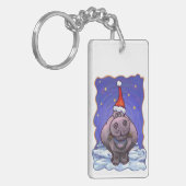 Porte-clés Noël Hippopotame (Devant gauche)