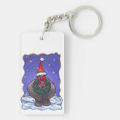 Porte-clés Noël Hippopotame (Dos)