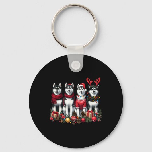 Porte-clés Noël Husky (Recto)