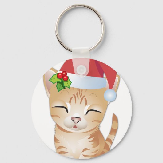 Porte-clés Noël Kitty Chat Porte - clé cadeau de chat 2 (Recto)