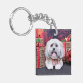 Porte-clés Noël - Lhasa Apso - solo (Devant gauche)
