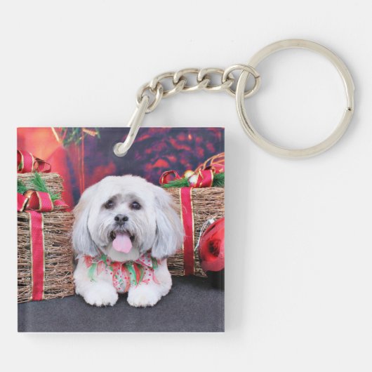 Porte-clés Noël - Lhasa Apso - solo (Dos)