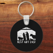 Porte-clés Noël Meilleur Cadeau Nativité Noël Noël Hommes chr (Recto)