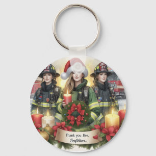 Porte-clés Noël merci aux pompiers