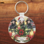 Porte-clés Noël merci aux pompiers (Recto)