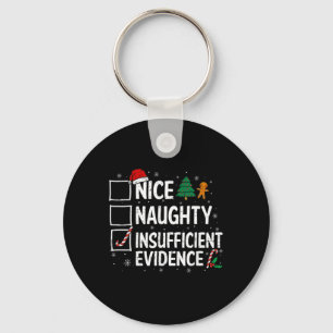 Porte-clés Noël Nice Naughty Preuves insuffisantes Père Noël
